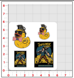 Patriotic Quack/ American Hercules Sticker Pack