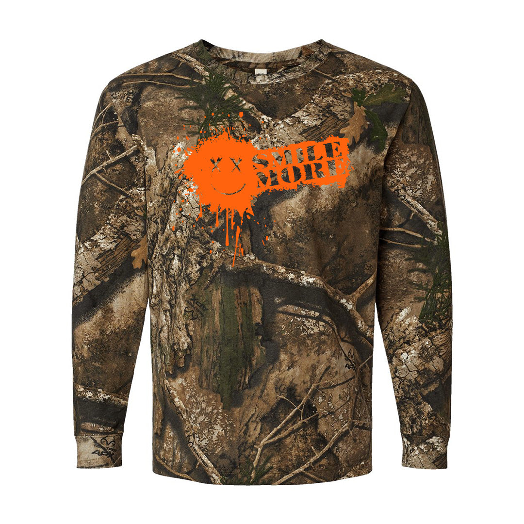 Camo Smile More Splatter Long Sleeve