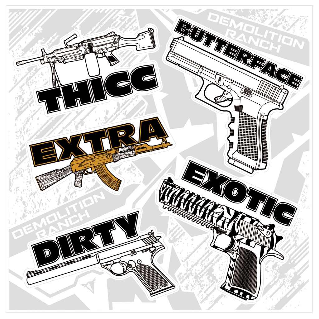 Loaded Gun Sticker Demo Gun Sticker Pack