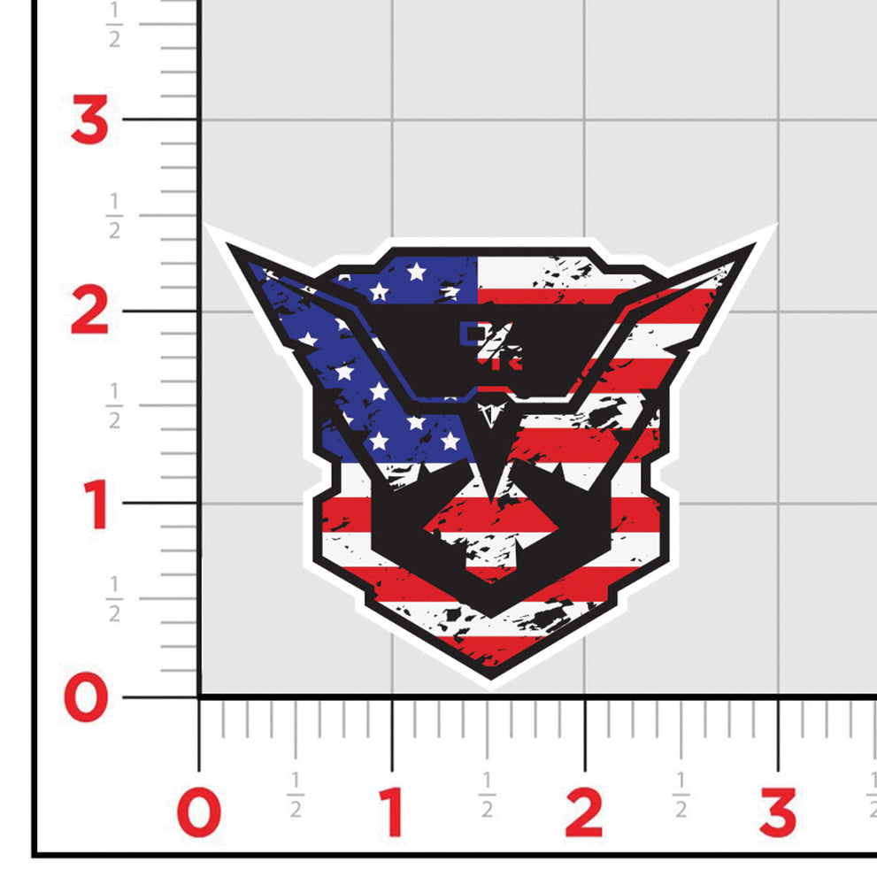 Shield Sticker Designs Demo Flag Shield Sticker