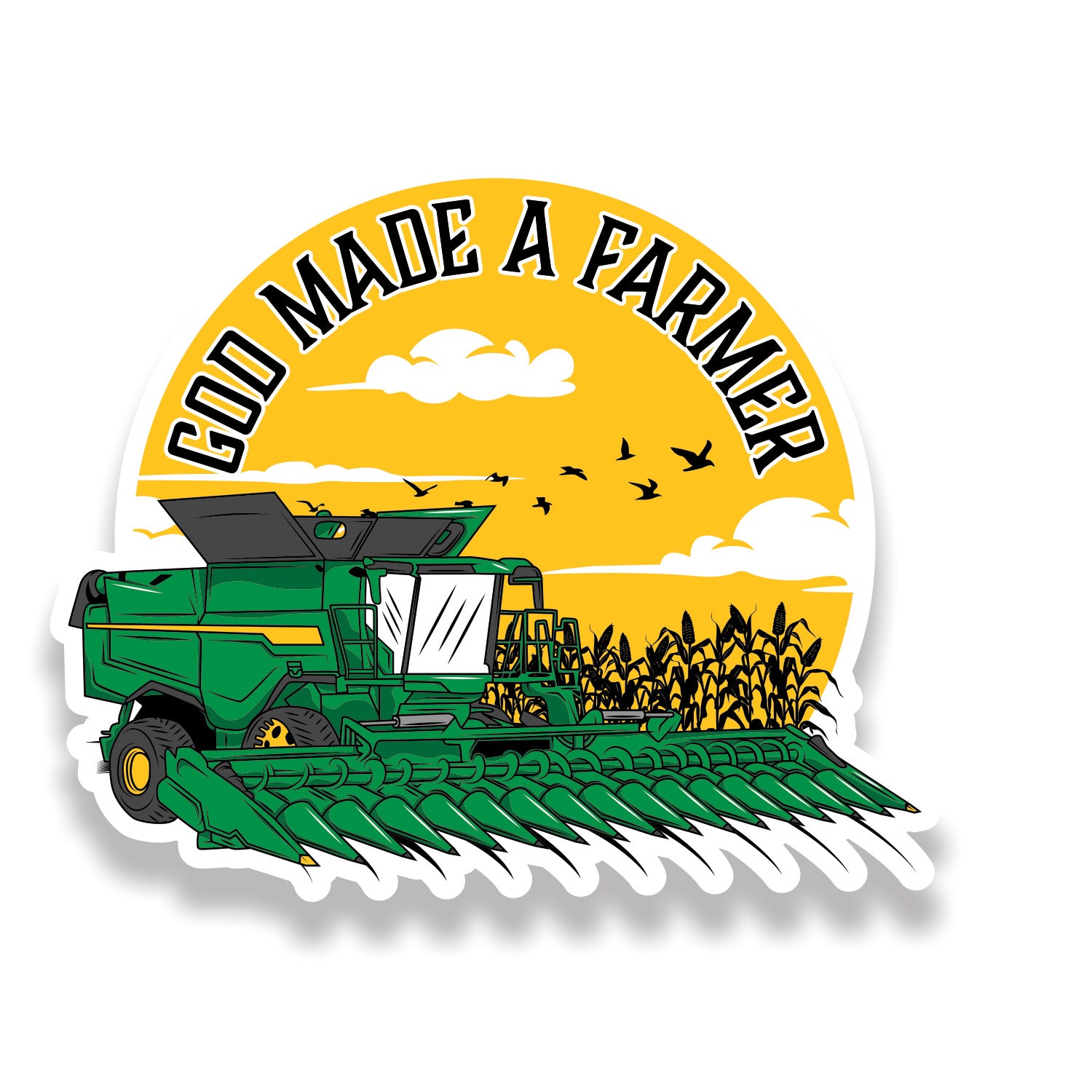 Made A Farmer Sticker