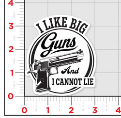 I Like Big Guns 2.0 Sticker