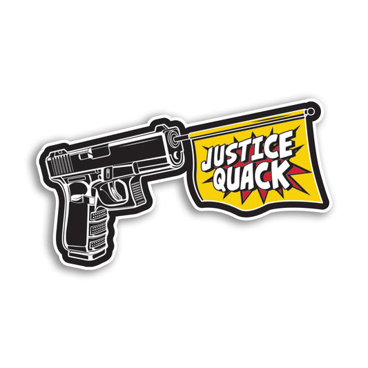Justice Quack Sticker
