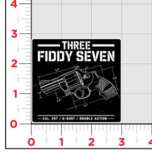 Three Fiddy Seven Sticker