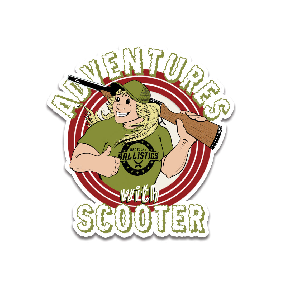 Adventures With Scooter Sticker