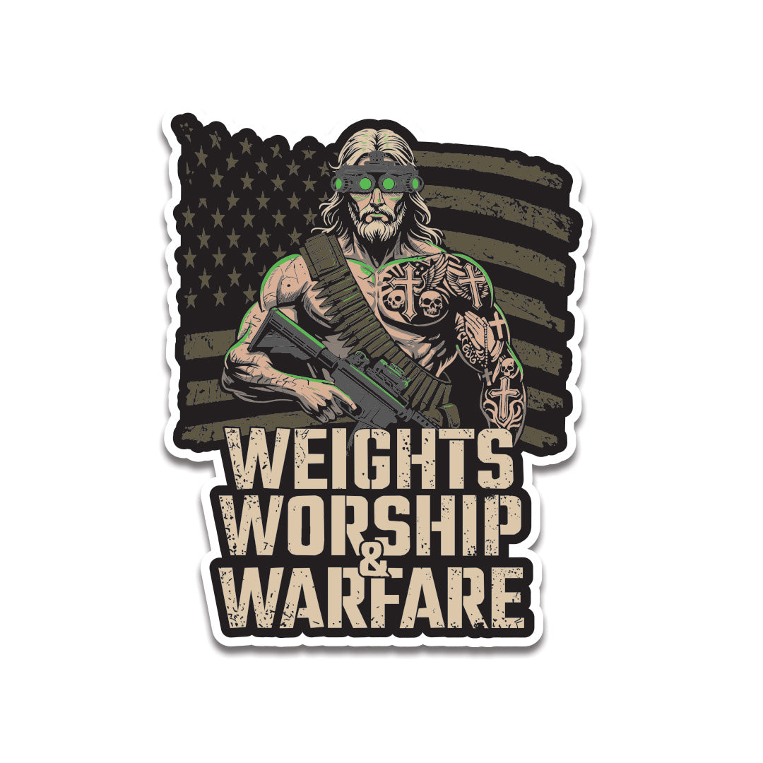 Worship & Warfare Sticker