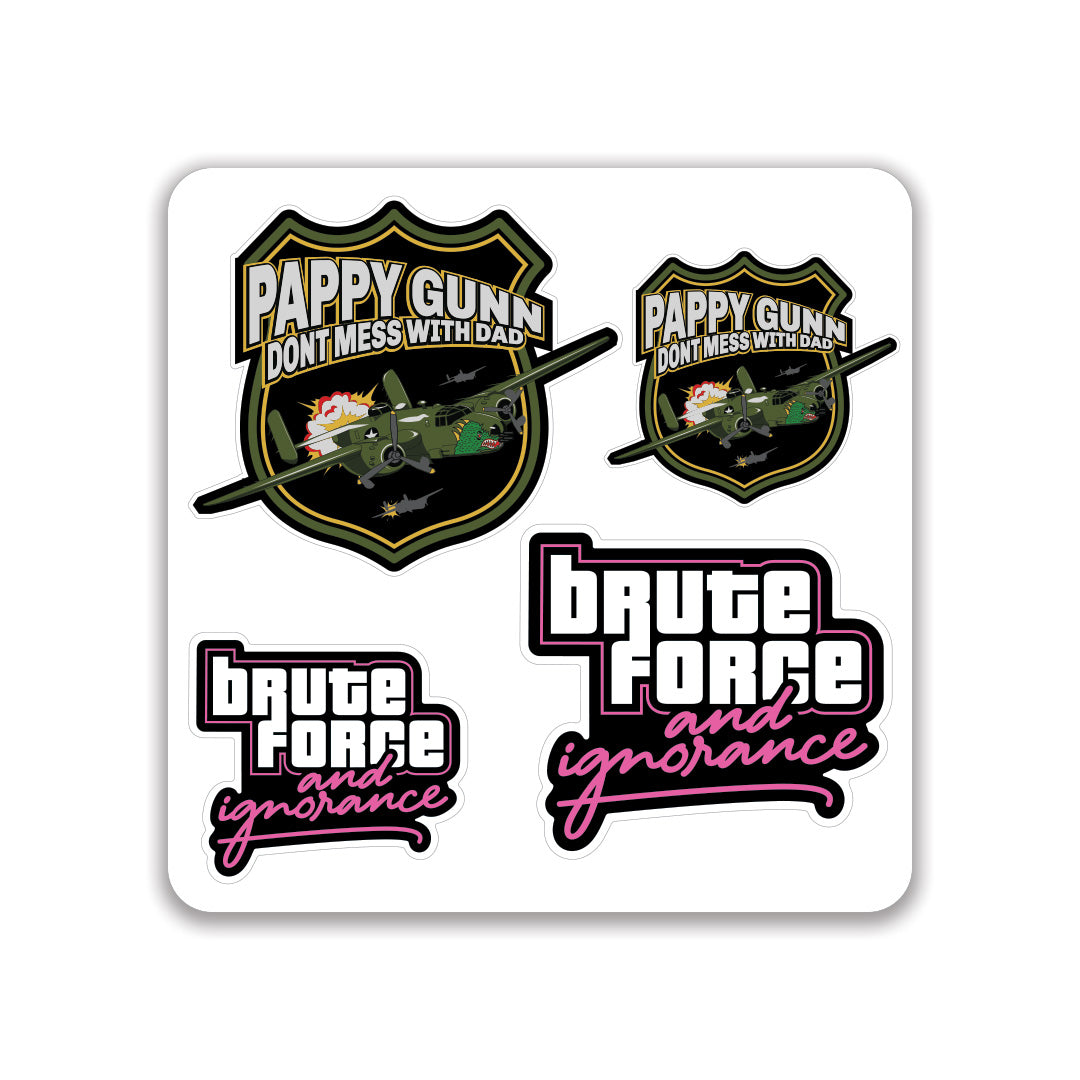Pappy Gunn/ Brute Force Sticker Pack
