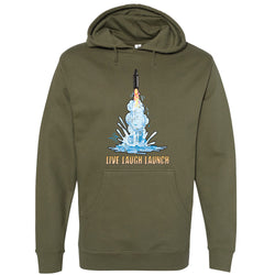 Live Laugh Launch Trident Hoodie