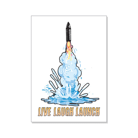 Live Laugh Launch Trident Sticker