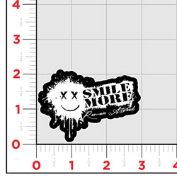 Smile More Splatter Sticker