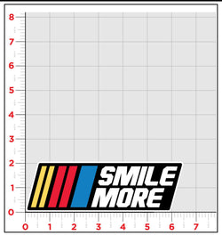 Smile More Racing Bumper Sticker