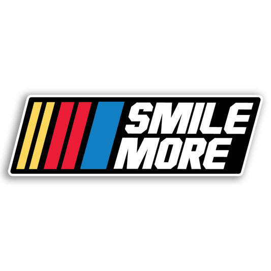 Smile More Racing Bumper Sticker