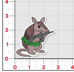 Armed To The Dillo Sticker