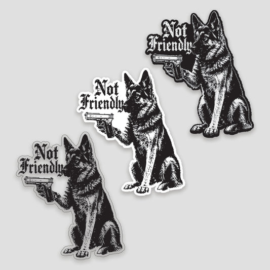 Not Friendly Sticker