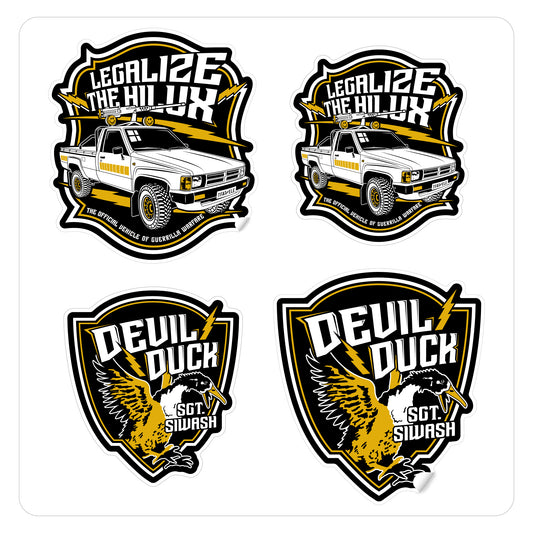 TFE Devil Duck / Legalize The Hilux Sticker Pack