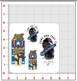 Sam Houston/Hammered Sticker Pack