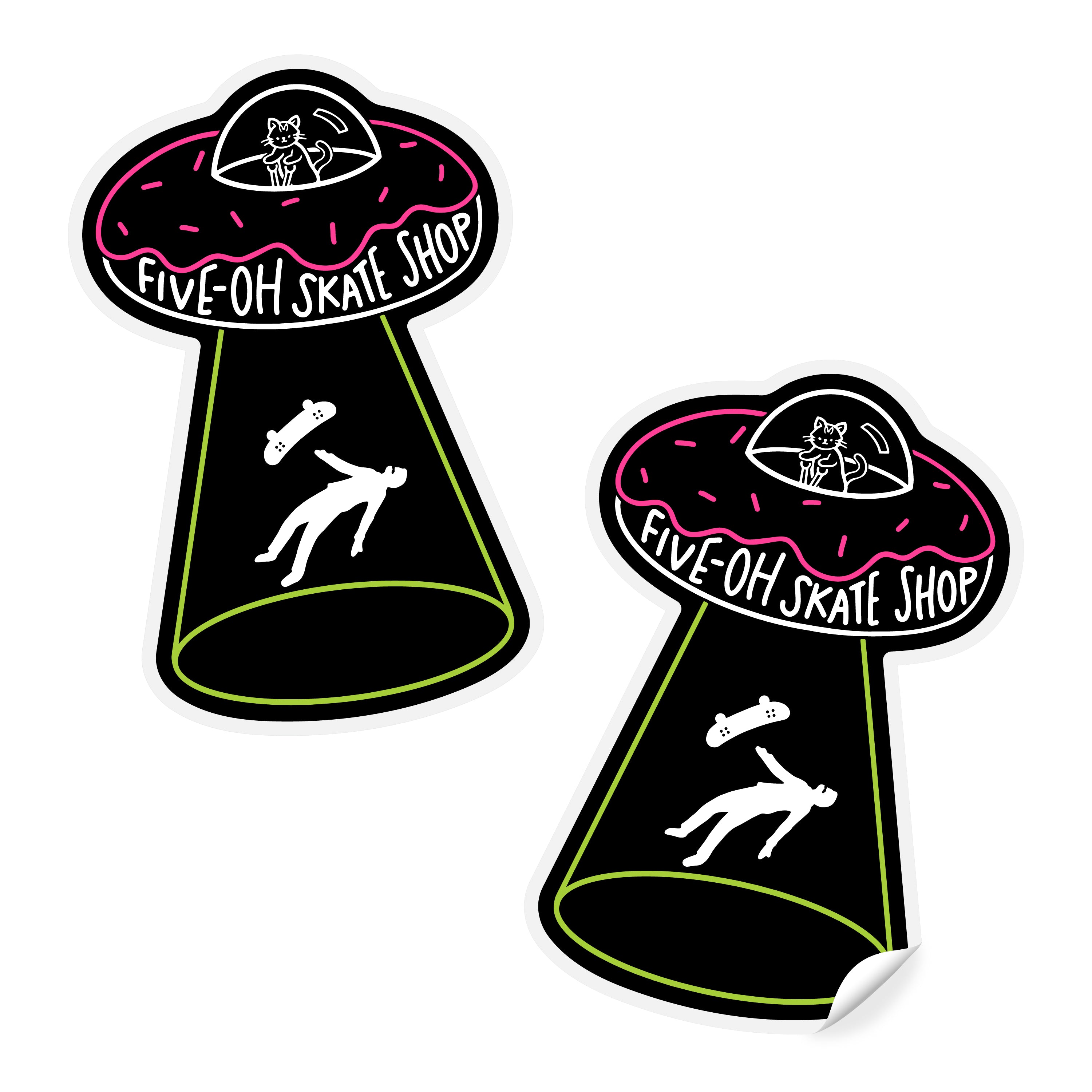 Five Oh Sticker Five Oh Spaceship Sticker